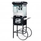 Great Northern Popcorn Black Antique Style Popcorn Popper Machine w/Cart 8 Oz