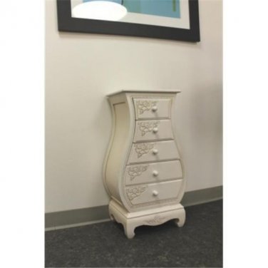 International Caravan Antique White Bombay Shelf New!