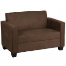 Grand Series Chocolate Brown Microfiber Loveseat New!