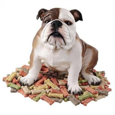 BUSTER THE BULLDOG DESIGN TOSCANO BULLDOG SCULPTURE BULLDOG STATUE dogs pet