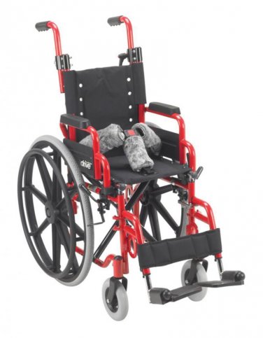 Wenzelite Wallaby Pediatric Red 12" Folding Wheelchair WB-1200 Wheelchair NEW