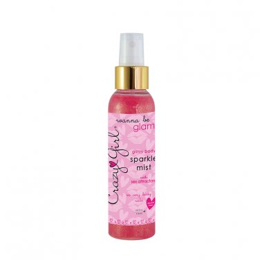 Crazy Girl Wanna Be Glam, Glitzy Body Sparkle Mist w/Pheromones, So Very Berry Wild, 4 Fl. Oz. Mist