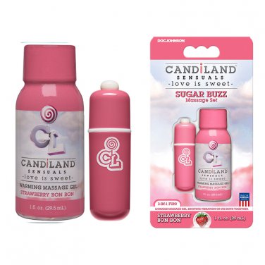 Candiland - Sugar Buzz - Massage Set- Strawberry Bon Bon