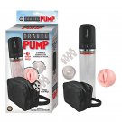 Travel Pump Three Speed Kit With Four Cockrings, Two Sleeves & Carrying Case (Clear)