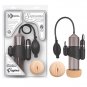 Supreme 8in. Multispeed Vibrating Penis Pump By Nasstoys With Realskin Masturbator Vagina (Black)