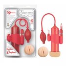 Supreme 8in. Multispeed Vibrating Penis Pump By Nasstoys With Realskin Masturbator Vagina (Red)