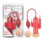 Supreme 8in. Multispeed Vibrating Penis Pump By Nasstoys With Realskin Masturbator Vagina (Red)