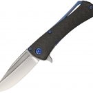 Marfione MFC394MCK Closer Framelock Folding Knife 3.75" Blade 5" Closed CF Blued