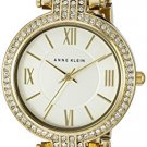 Anne Klein Women's AK/2462SVGB Swarovski Crystal Accented Gold-Tone Mesh Bracelet Watch