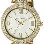 Anne Klein Women's AK/2462SVGB Swarovski Crystal Accented Gold-Tone Mesh Bracelet Watch