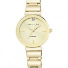 Anne Klein Women's AK/2434CHGB Diamond-Accented Gold-Tone Bracelet Watch