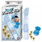 Lovers Kit 2 Includes 1 Bendable Vibe Vibrating Cockring Ben-Wa Balls Blue&Gold