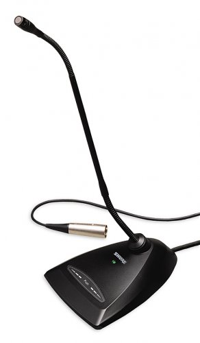 Shure MX412D/C	12" Microflex Cardioid Gooseneck Microphone with Desktop Base, 10 ft Cable
