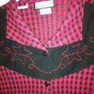 Gorgeous Detailed Roughrider Western Shirt Ladies M