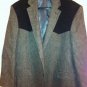 NWT $149 Western Jacket Men's 56 Reg Leather Gray Wool