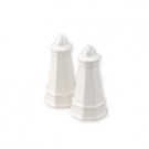Pfaltzgraff Heritage White 12 Sided Salt & Pepper Set