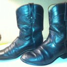 Black Leather Justin Ropers Ladies 6 Cowboy Boots