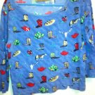 Ladies L Lady's Western T-Shirt w Bead Work  LK NU