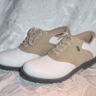 WOW Austin Youth 6 Y 6Y Golf Shoes Brown & White LK NU