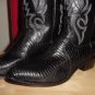 New Gorgeous Black Teju Lizard Cowboy Boots DP350 9 D