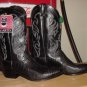 New Gorgeous Black Teju Lizard Cowboy Boots DP350 9 D