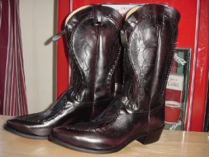 New Black Chry Bucklace Dan Post Mens 9.5D Cowboy Boots