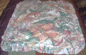 Pink Flower Pillow Covering