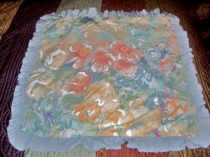 Baby Blue Flower Pillow Covering