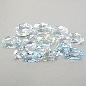 Natural 4x3mm Oval cut Aquamarine gems eye clean light blue $2.00 each