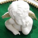 Bisque Angel with Gold Wings