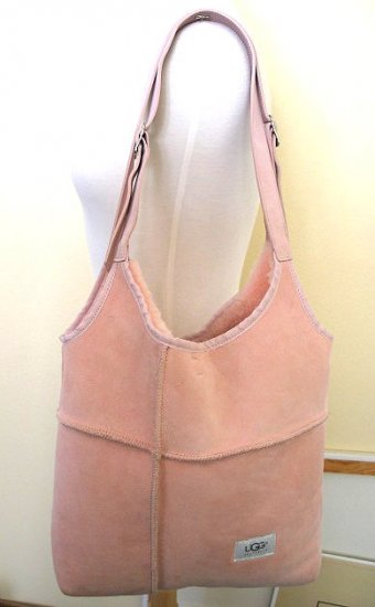 pink shearling bag