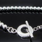 925 STERLING SILVER 6mm BEAD Bracelet#155