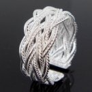 FREE P&P! 925 STERLING SILVER intertexture RING #53
