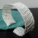 FREE P&P! 925 STERLING SILVER INTERTEXTURE BANGLE #26