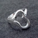 FREE P&P! 925 STERLING SILVER HEART 8 Q RING #35