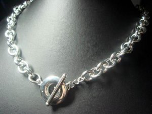 FREE P&P! 925 STERLING SILVER THICK NECKLACE #105