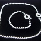 FREE P&P!925 SILVER 6MM BEAD BRACELET & NECKLACE #S46