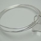 FREE P&P! 925 STERLING SILVER 3 CIRCLE LOCK BANGLE #71