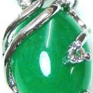 NEW STUNING ASIAN JEWELRY TIBET SILVER & JADE PENDANT