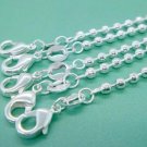 FREE P&P! 925 sterling bead chain,20"H19 5PCS