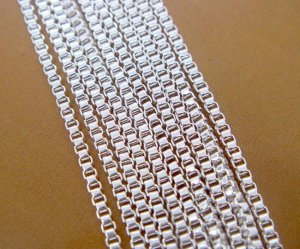 FREE P&P! 925 sterling silver box chain,18"H23 10PCS