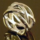 FREE P&P! 925 STERLING SILVER intercross RING #11