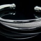 FREE P&P! 925 STERLING SILVER WINDING BANGLE #16
