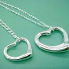 FREE P&P! 925 STERLING SILVER LOVER HEART NECKLACE #92