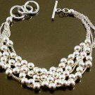 FREE P&P!925 STERLING SILVER BEAD Bracelet #158