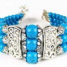 Genuine Tibet silver Turquoise Handmade Bracelet