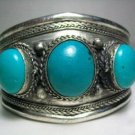 Tribal Tibet Silver Turquoise Cuff Bracelet bangle