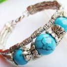 Stunning Tibet 925 Silver Turquoise Bracelet