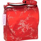 IFD11 - Red/Silver Cherry Blossom - 'I Frogee' Boxy Diaper Bags