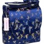 IFD16 - Dark Blue Butterfly - 'I Frogee' Boxy Diaper Bags